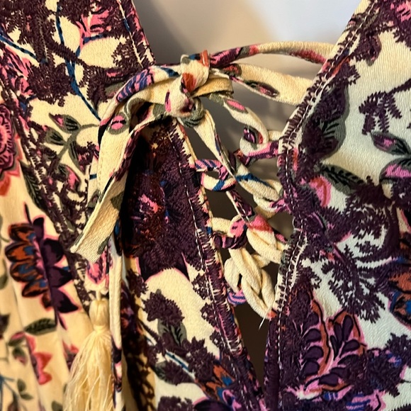 NWT Torrid Top Boho Floral Long Ballon Sleeve Top Embroidered Sz 5 - Picture 4 of 16